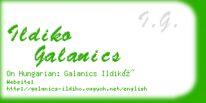 ildiko galanics business card